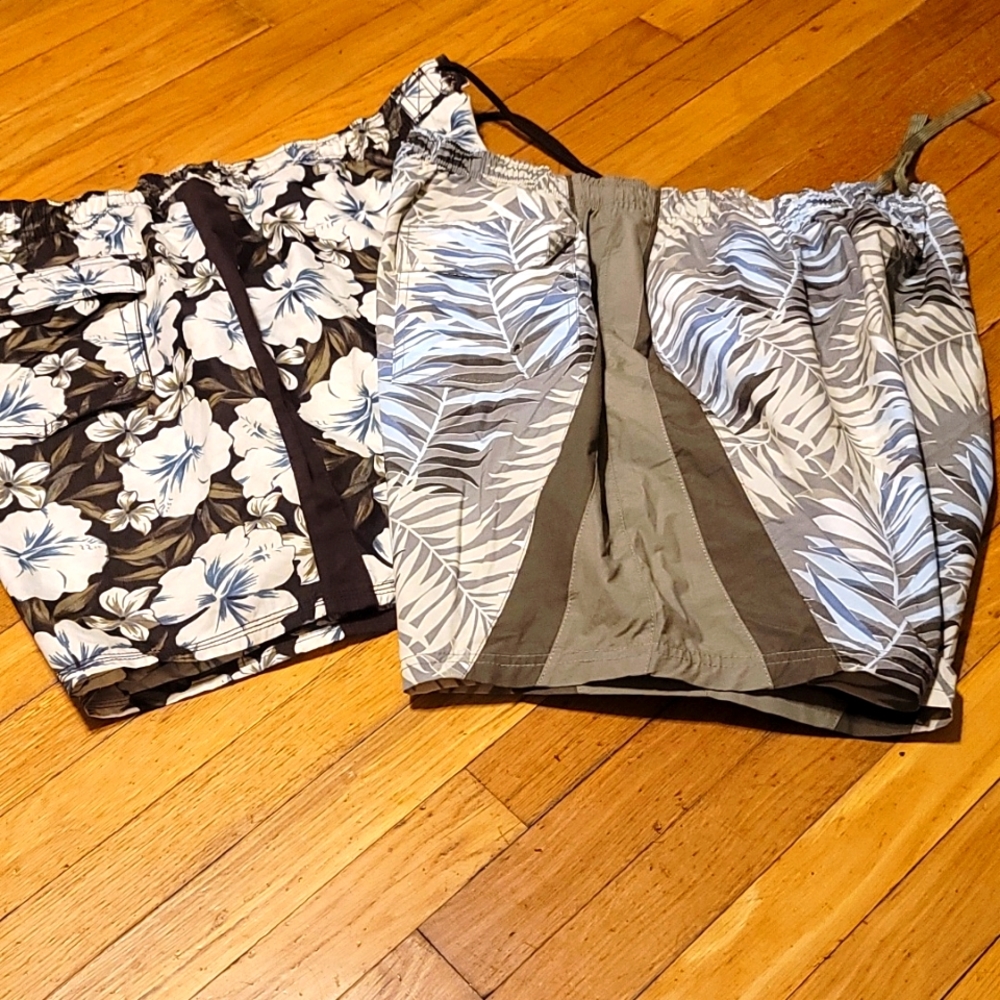 islander Bundle of 2 Men's Hawaiian swim trunks XL